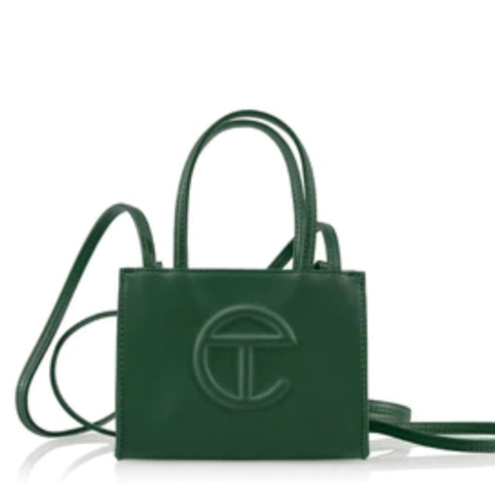 Hunter Green Small Telfar With Too Handle and Crossbody Strap